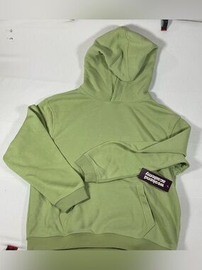Kids Light Green Hooded Pullover Kangaroo Pockets at front. Different sizes.